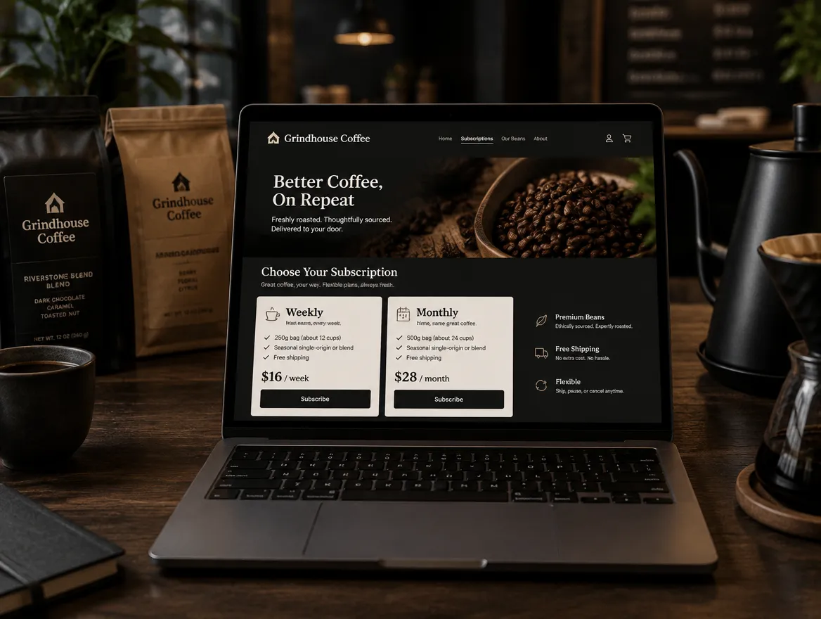 Grindhouse Coffee: coffee bean subscriptions, weekly or monthly