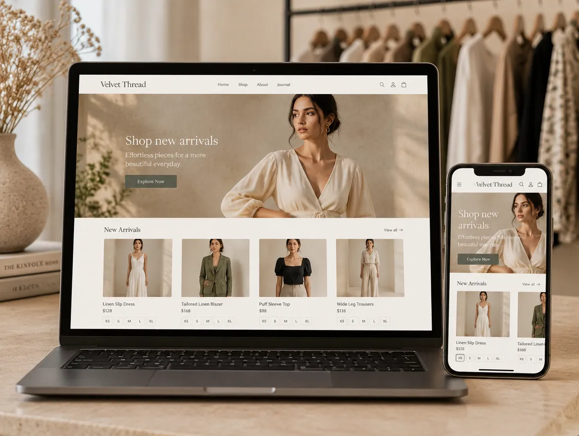 Velvet Thread: boutique store with sizes, new arrivals and lookbook