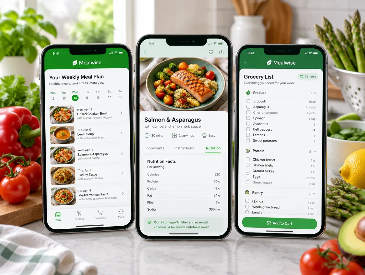 Mealwise: weekly meal plans and auto grocery lists
