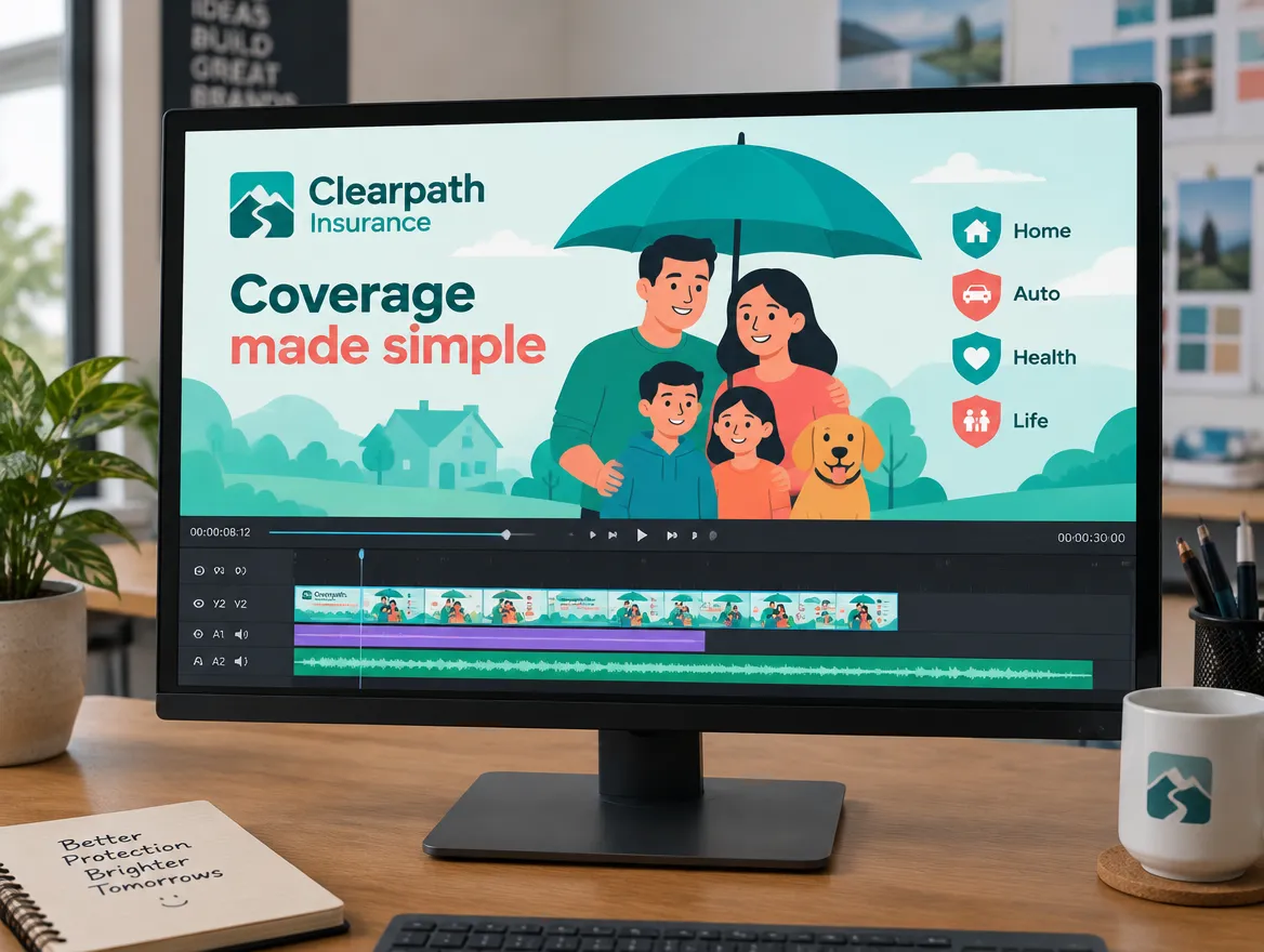 Clearpath Insurance: 2d explainer video on simple coverage