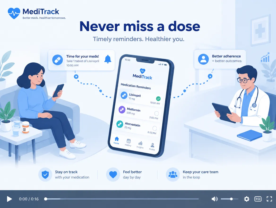 MediTrack: isometric explainer for medication reminders