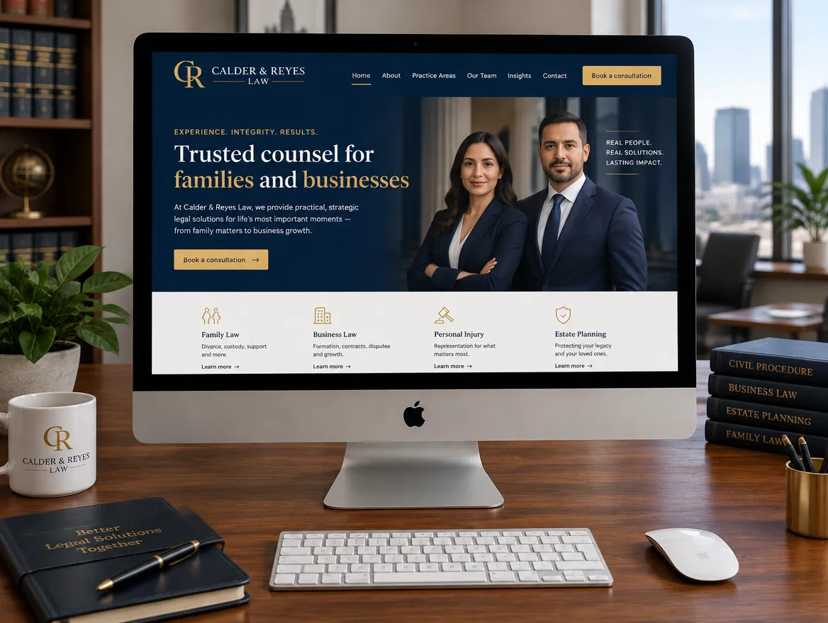 Calder & Reyes Law: consultation-first website for a family and business practice