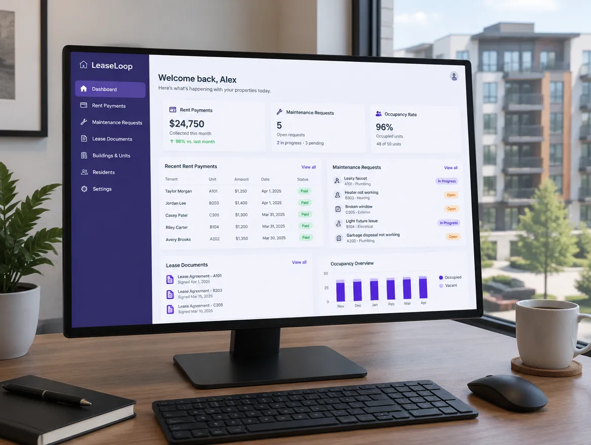 LeaseLoop: tenant portal for rent, repairs and leases