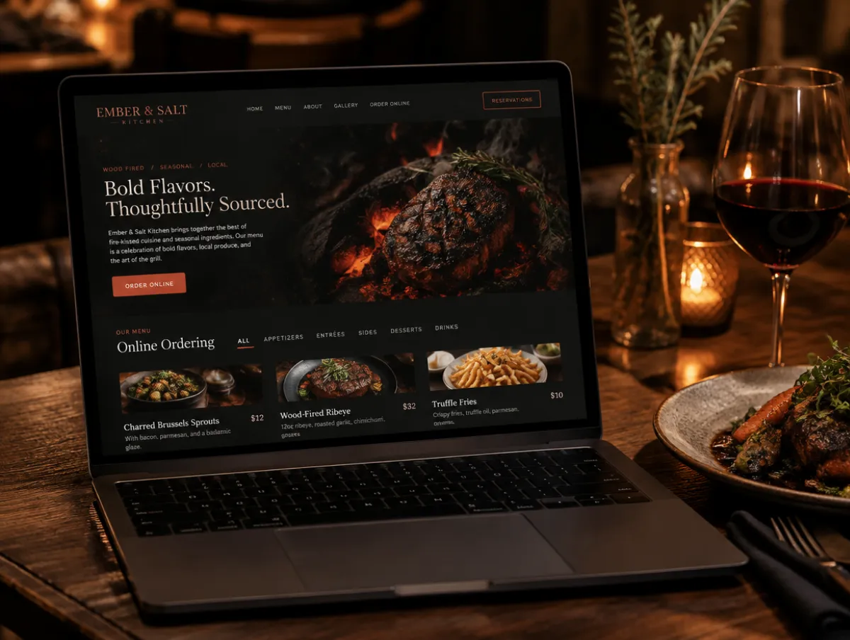 Ember & Salt Kitchen: restaurant site with online ordering