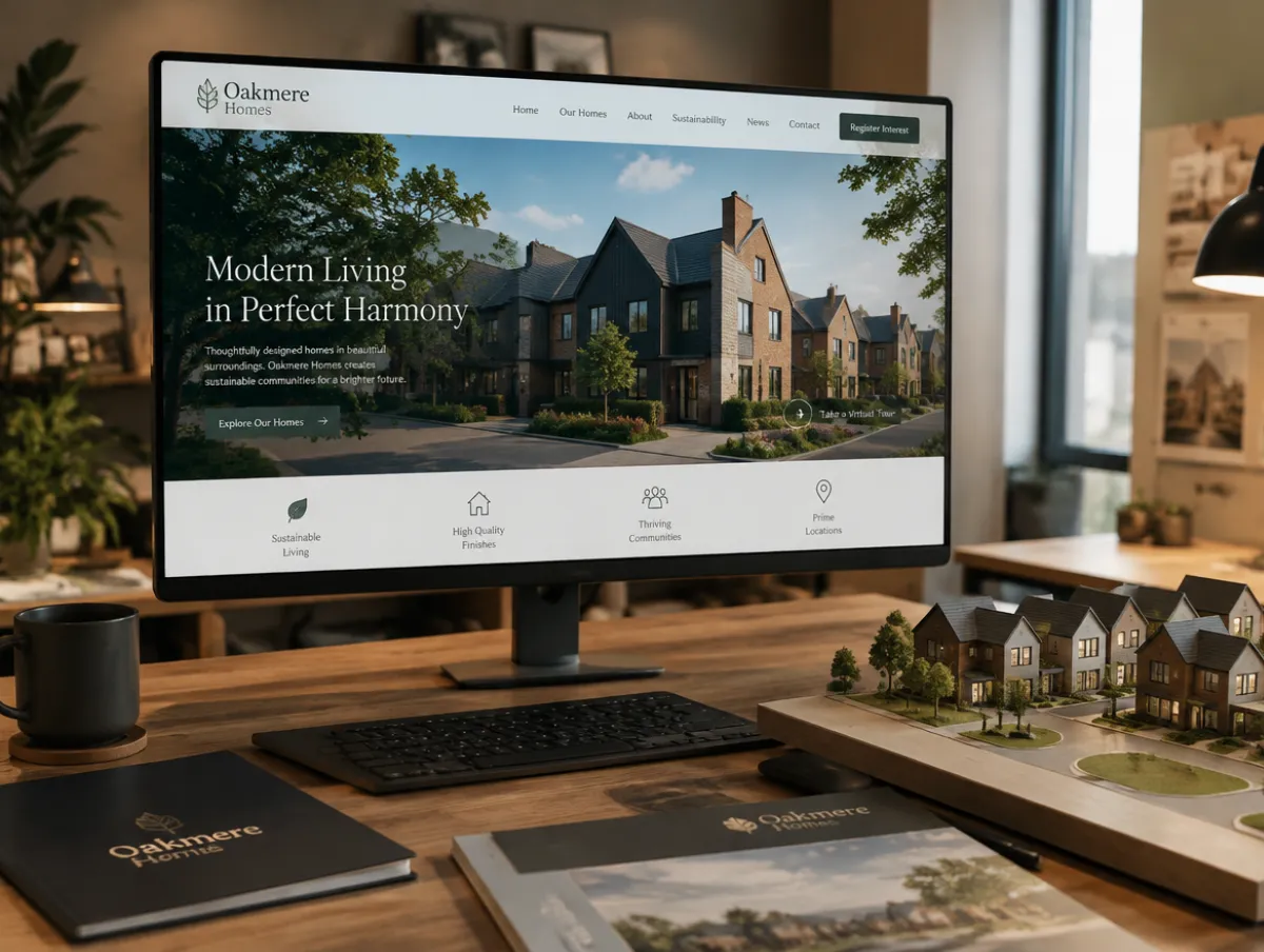 Oakmere Homes: developer site with animated walkthroughs