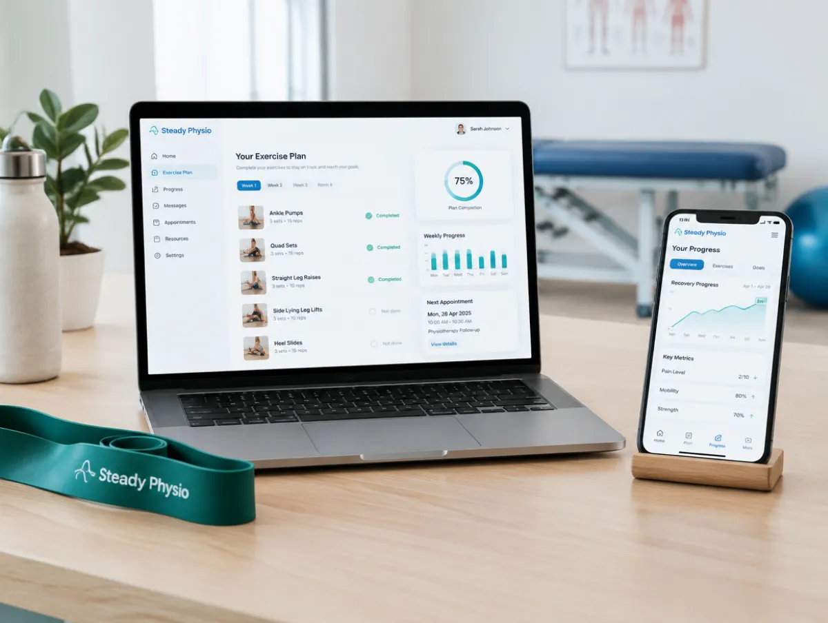 Steady Physio: patient portal with exercise plans